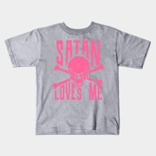 satan loves me Kids T-Shirt